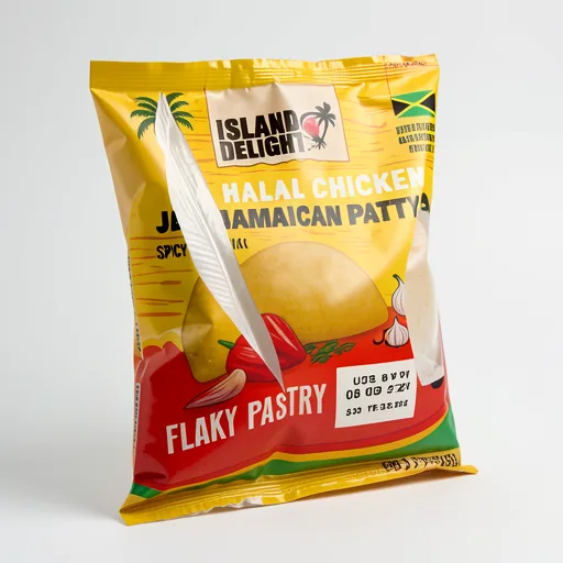 Island Delight Halal Chicken Jamaican Pattie Flaky Pastry 140g