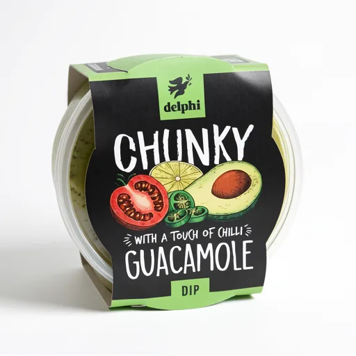 Delphi Chunky Guacamole Dip with a Touch of Chilli 150g