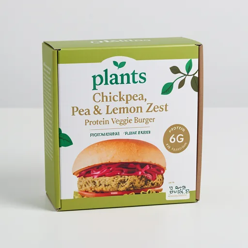 all plants Chickpea, Pea & Lemon zest Protein Veggie Burger 180g