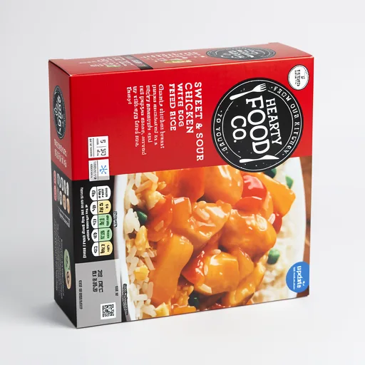 Hearty Food Company Sweet & Sour Chicken with Egg Fried Rice 400G