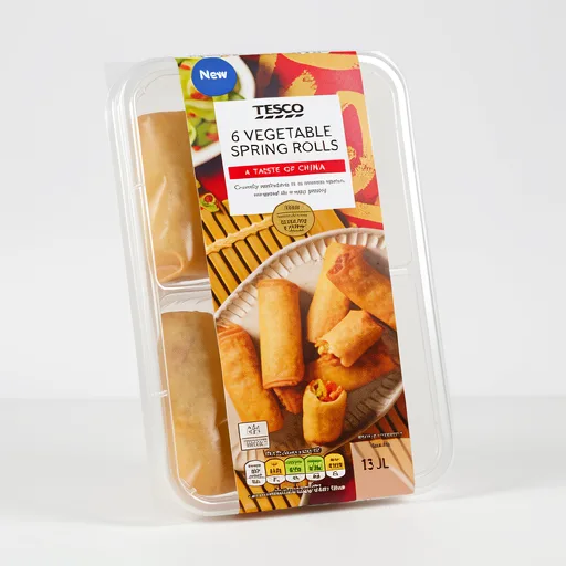 Tesco Vegetable Spring Rolls 6 Pack 216g