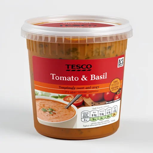 Tesco Tomato & Basil Soup 600G