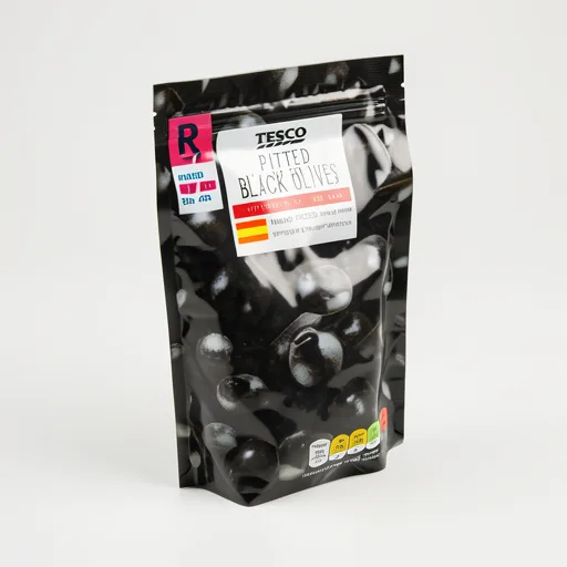 Tesco Pitted Black Olives & Sea Salt 70G