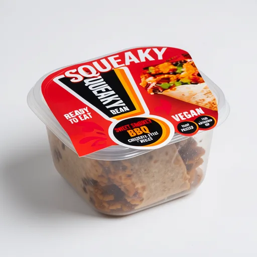 Squeaky Bean Chicken Style Pieces Sweet Smokey BBQ 130g