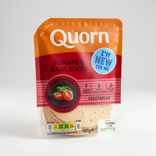 Quorn Tomato & Basil Slices 100g