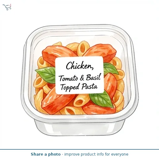 Chicken, Tomato & Basil Topped Pasta