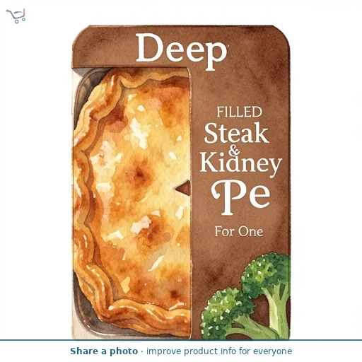 Deep Filled Steak & Kidney Pie For One