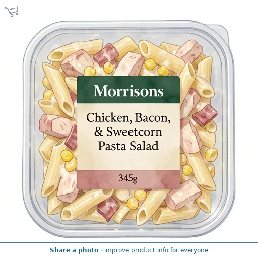 Morrisons Chicken, Bacon & Sweetcorn Pasta Salad 345g