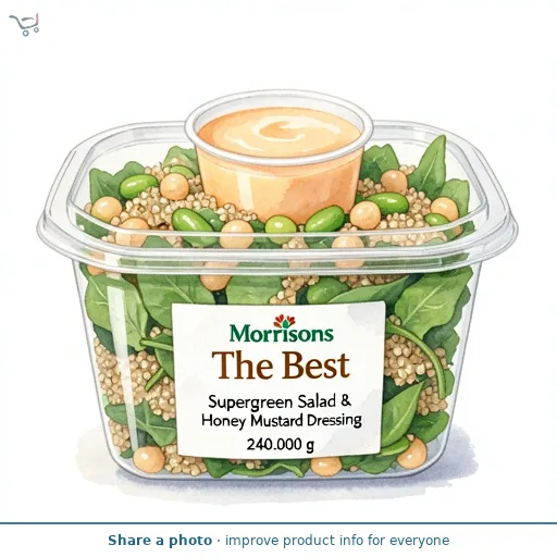 Morrisons The Best Supergreen Salad & Honey Mustard Dressing 