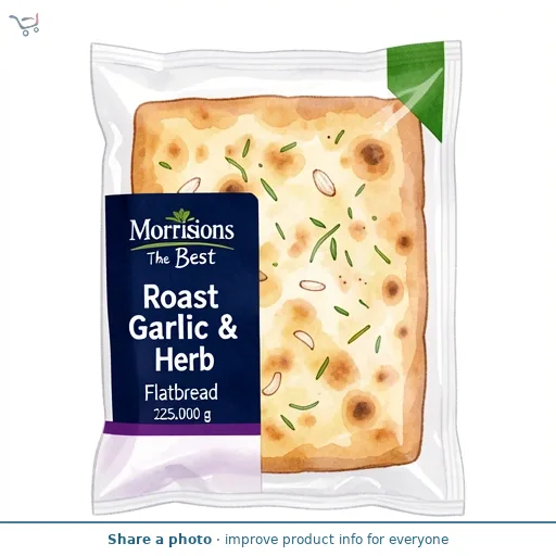 Morrisons The Best Roast Garlic & Herb Flatbread   225g