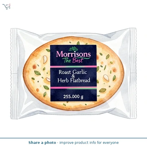 Morrisons The Best Roast Garlic & Herb Flatbread 255g