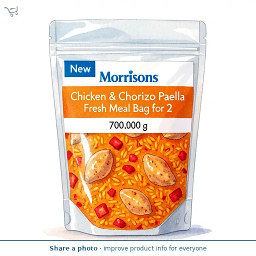 Morrisons Chicken & Chorizo Paella Fresh Meal Bag for 2 700g