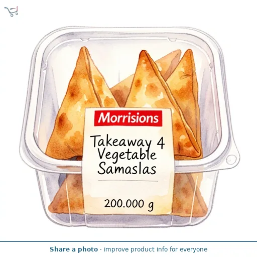 Morrisons Takeaway 4 Vegetable Samosas 