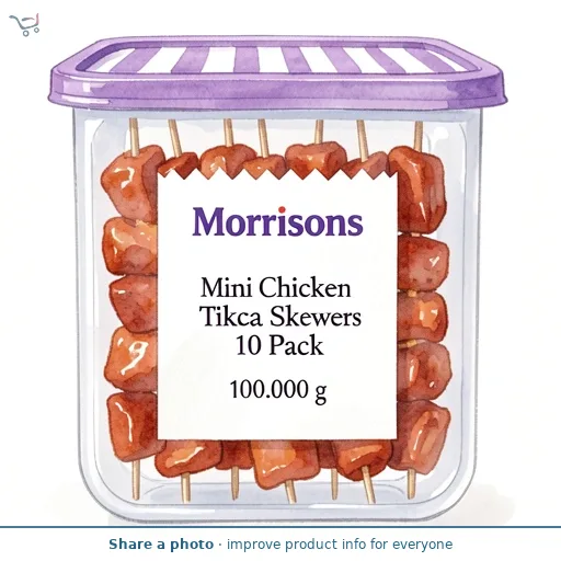 Morrisons Mini Chicken Tikka Skewers 10 Pack