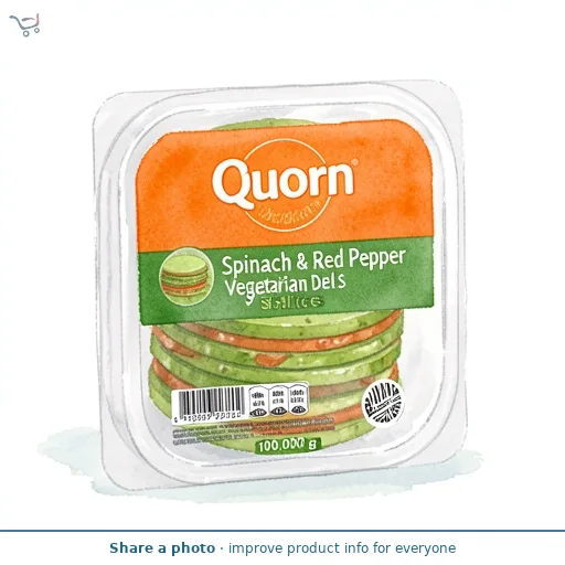 Quorn Spinach & Red Pepper Vegetarian Deli Slices 100g