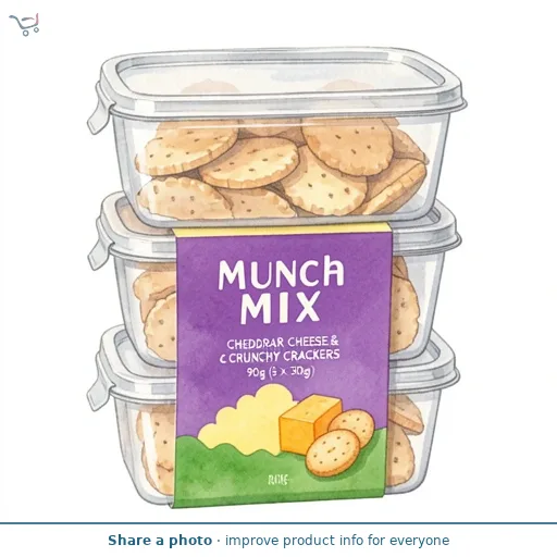 Strings & Things Munch Mix Cheddar Cheese & Crunchy Crackers 90g (3 x 30g)