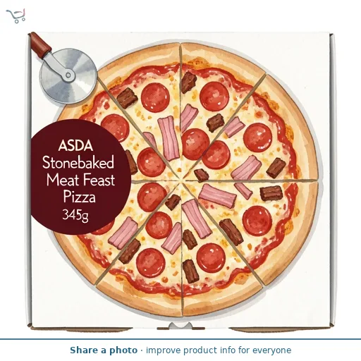 ASDA Stonebaked Meat Feast Pizza 345g