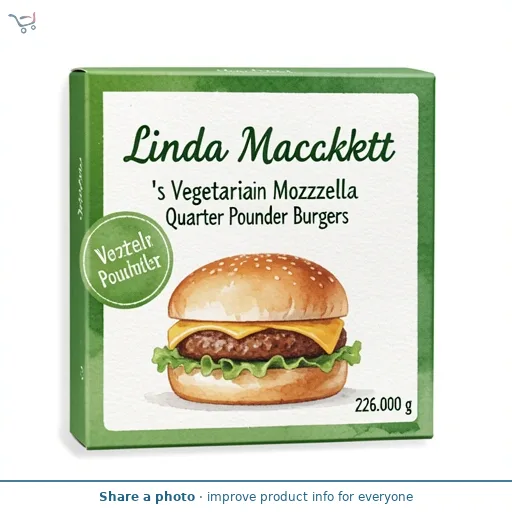 Linda McCartney's Vegetarian Mozzarella Quarter Pounder Burgers