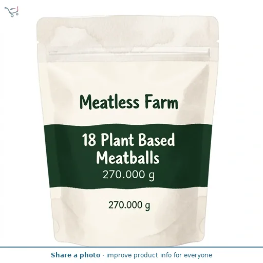 Meatless Farm 18 Plant Based Meatballs 