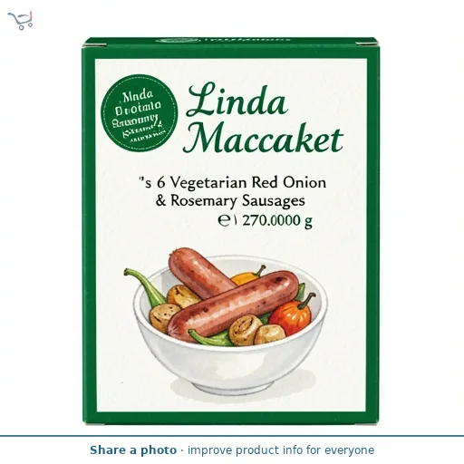 Linda McCartney's 6 Vegetarian Red Onion & Rosemary Sausages 