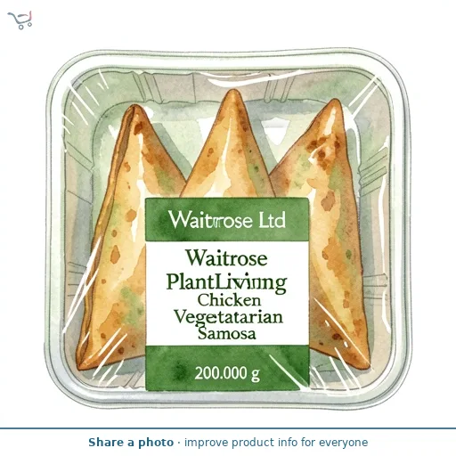 Waitrose PlantLiving No Chicken Vegetarian Samosa