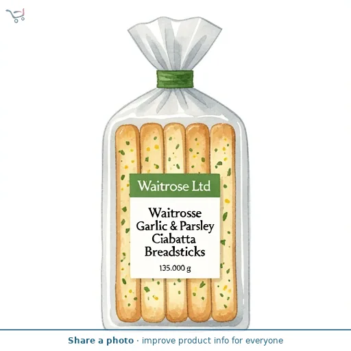 Waitrose Garlic & Parsley Ciabatta Breadsticks