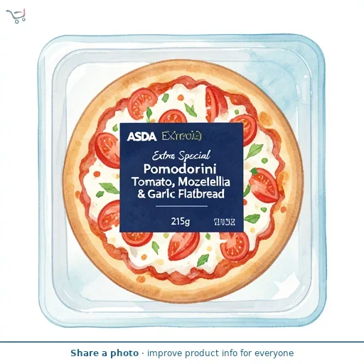 ASDA Extra Special Extra Special Pomodorini Tomato, Mozzarella & Garlic Flatbread 215g