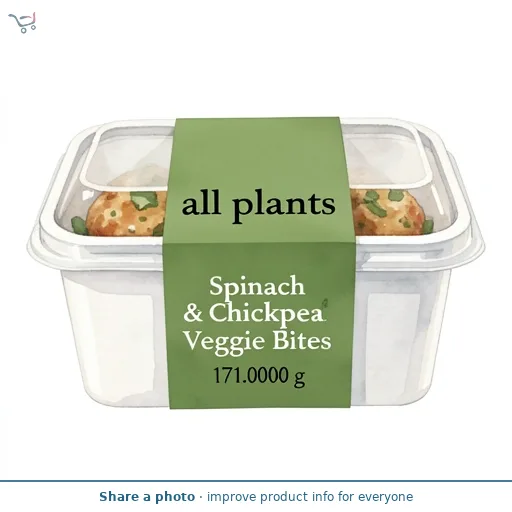 All Plants Spinach & Chickpea Veggie Bites