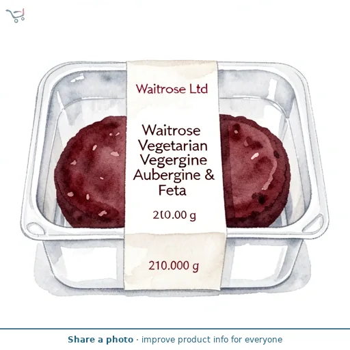 Waitrose Vegetarian Aubergine & Feta Burgers