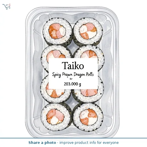 Taiko Spicy Prawn Dragon Rolls