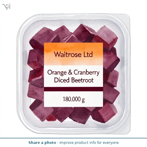 Waitrose Orange & Cranberry Diced Beetroot