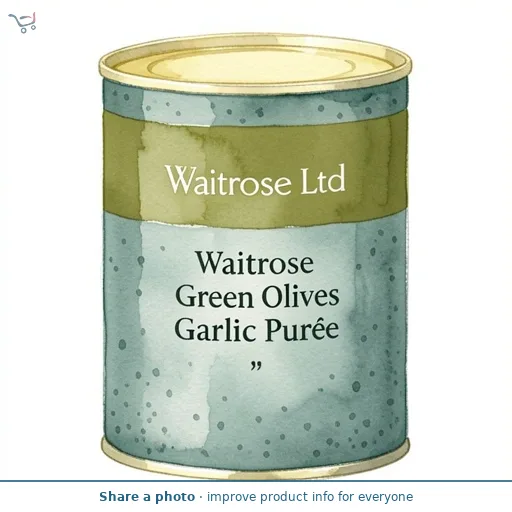 Waitrose Green Olives Garlic Purée
