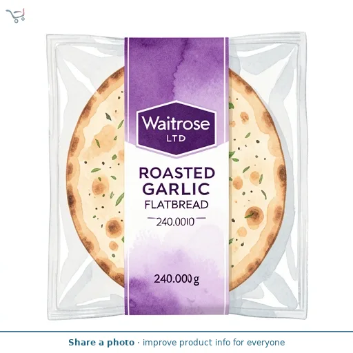 Waitrose Roasted Garlic Flatbread