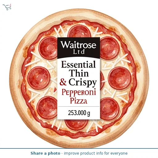 Waitrose Essential Thin & Crispy Pepperoni Pizza