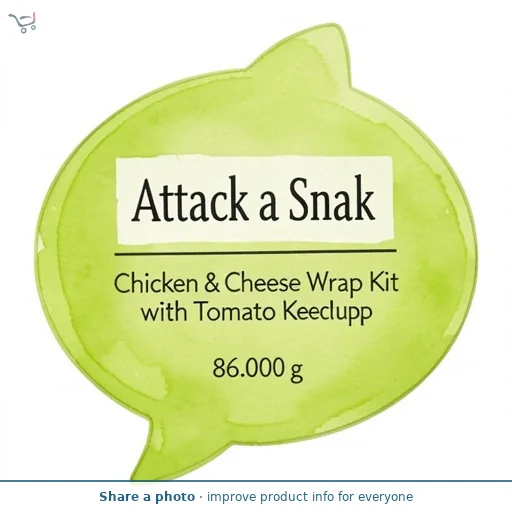 Attack a Snak Chicken & Cheese Wrap Kit with Tomato Ketchup 86g