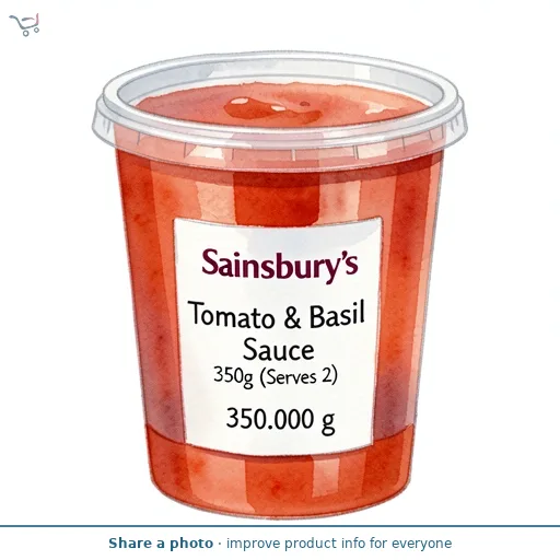 Sainsbury's Tomato & Basil Sauce 350g (Serves 2)