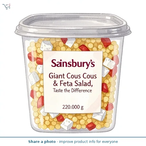 Sainsbury's Giant Cous Cous & Feta Salad, Taste the Difference 220g
