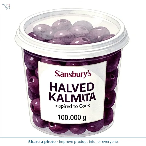 Sainsbury's Halved Kalamata Olives, Inspired to Cook 100g