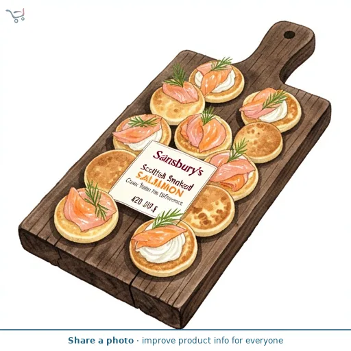 Sainsbury's Scottish Smoked Salmon Cocktail Blinis, Taste the Difference 420g