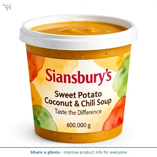 Sainsbury's Sweet Potato Coconut & Chilli Soup, Taste the Difference 600g