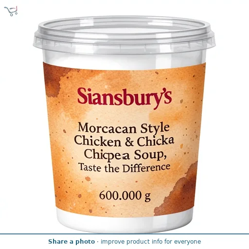 Sainsbury's Moroccan Style Chicken & Chickpea Soup, Taste the Difference 600g