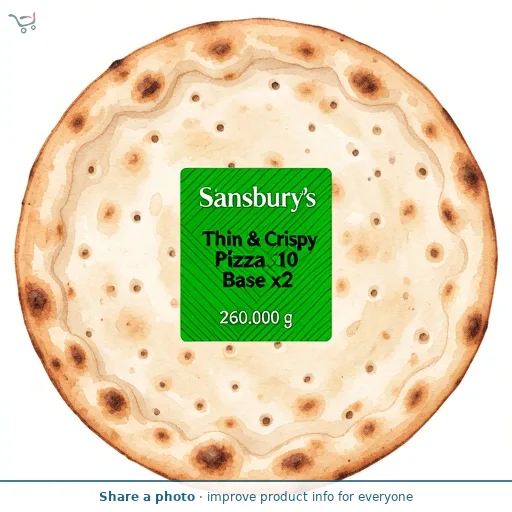 Sainsbury's Thin & Crispy 10" Pizza Base x2 260g