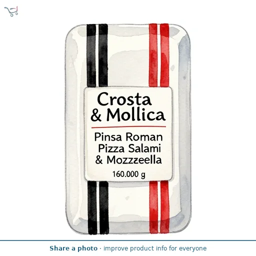 Crosta & Mollica Pinsa Roman Pizza Salami & Mozzarella 160g