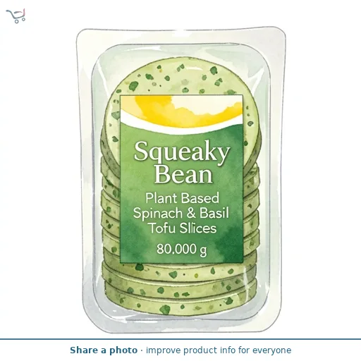 Squeaky Bean Plant Based Spinach & Basil Tofu Slices 80g