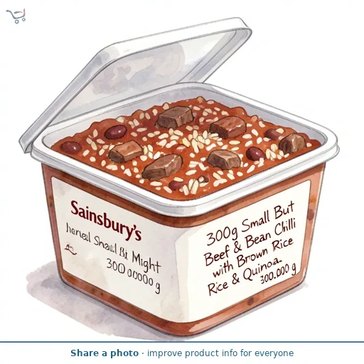 Sainsbury's 300g Small But Mighty Beef & Bean Chilli with Brown Rice & Red Quinoa