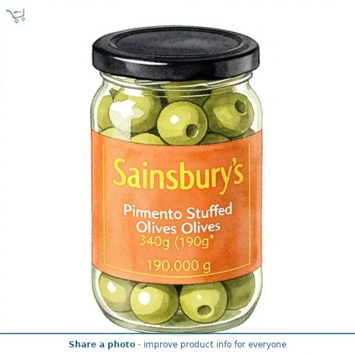 Sainsbury's Pimento Stuffed Olives 340g (190g*)