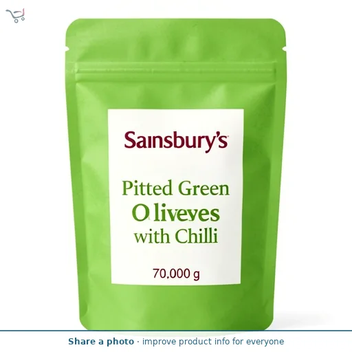 Sainsbury's Pitted Green Olives with Chilli 70g