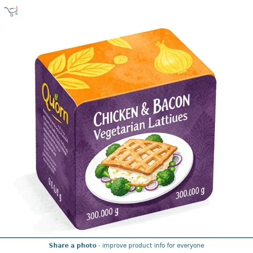 Quorn 2 Vegetarian Chicken & Bacon Lattices 300g