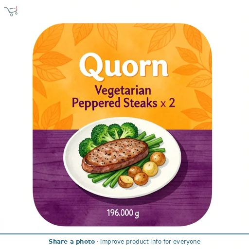 Quorn Vegetarian Peppered Steaks x 2 196g