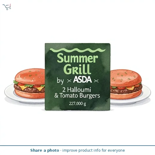 Summer Grill by ASDA 2 Halloumi & Tomato Burgers 227g